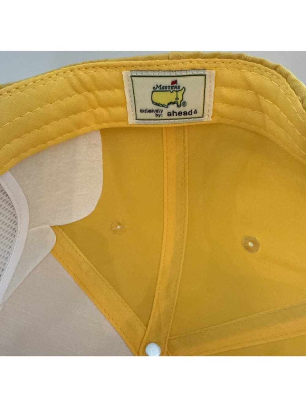 Masters Golf 2026 Hat SnapBack In Hand Patch Embroidered Mustard Yellow - Picture 6 of 7